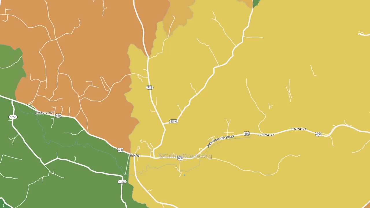 Means, KY Map of Theft Rates