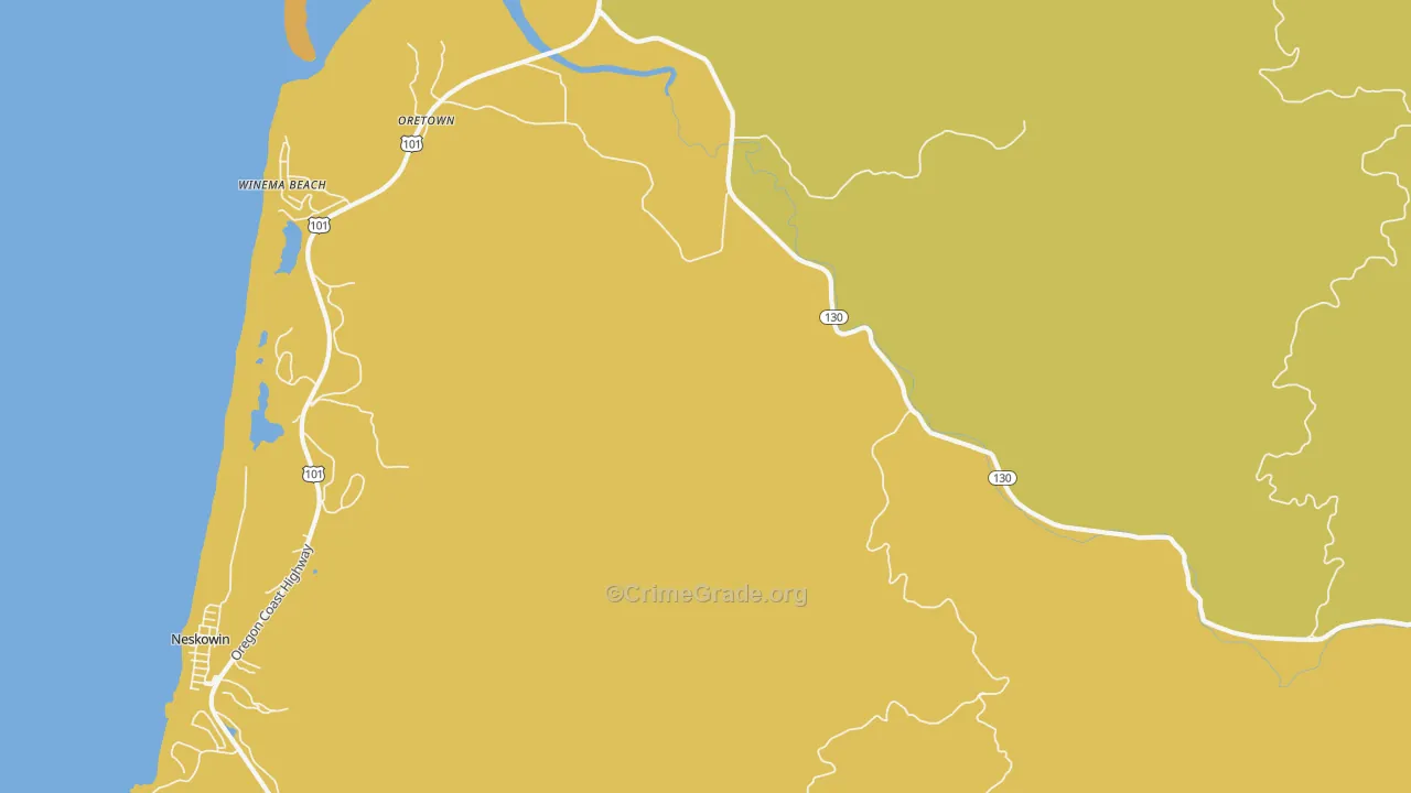 Meda, OR Map of Theft Rates
