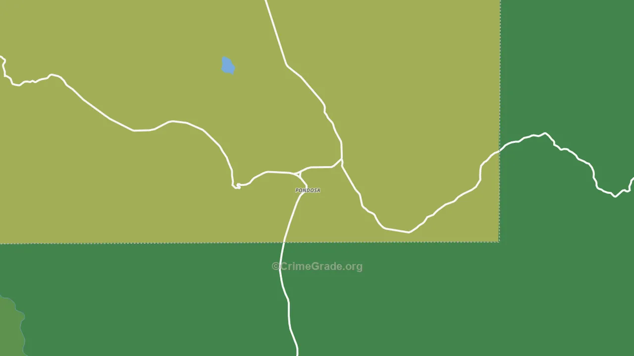 Medical Springs, OR Map of Theft Rates