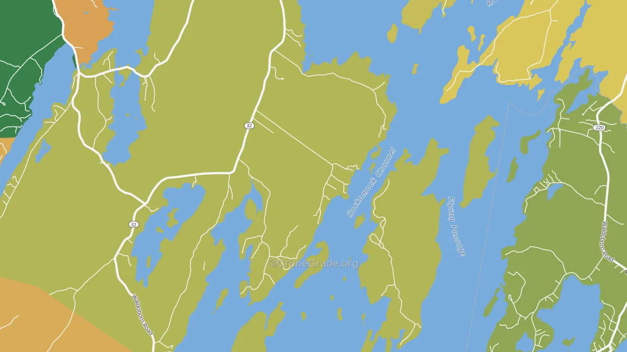 Medomak, ME Map of Theft Rates