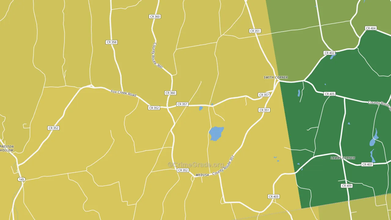 Medusa, NY Map of Theft Rates