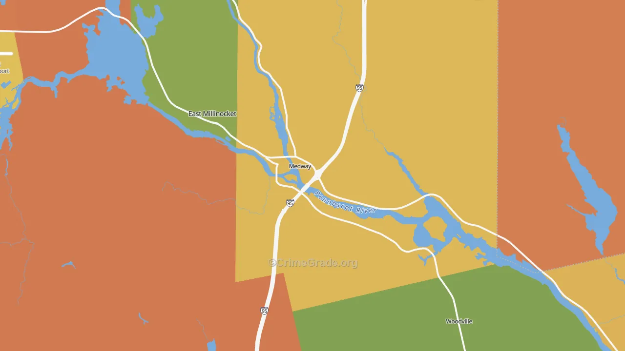 Medway, ME Map of Theft Rates