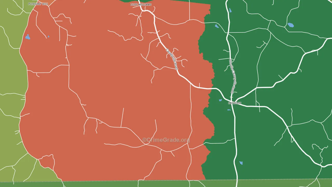 Meehan, MS Map of Theft Rates