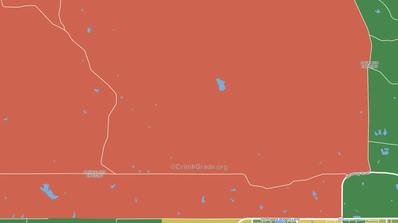 Meers, OK Map of Theft Rates
