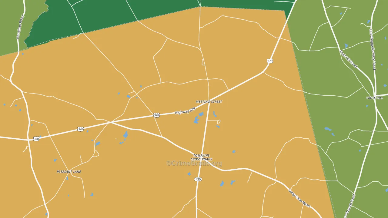 Meeting Street, SC Map of Theft Rates