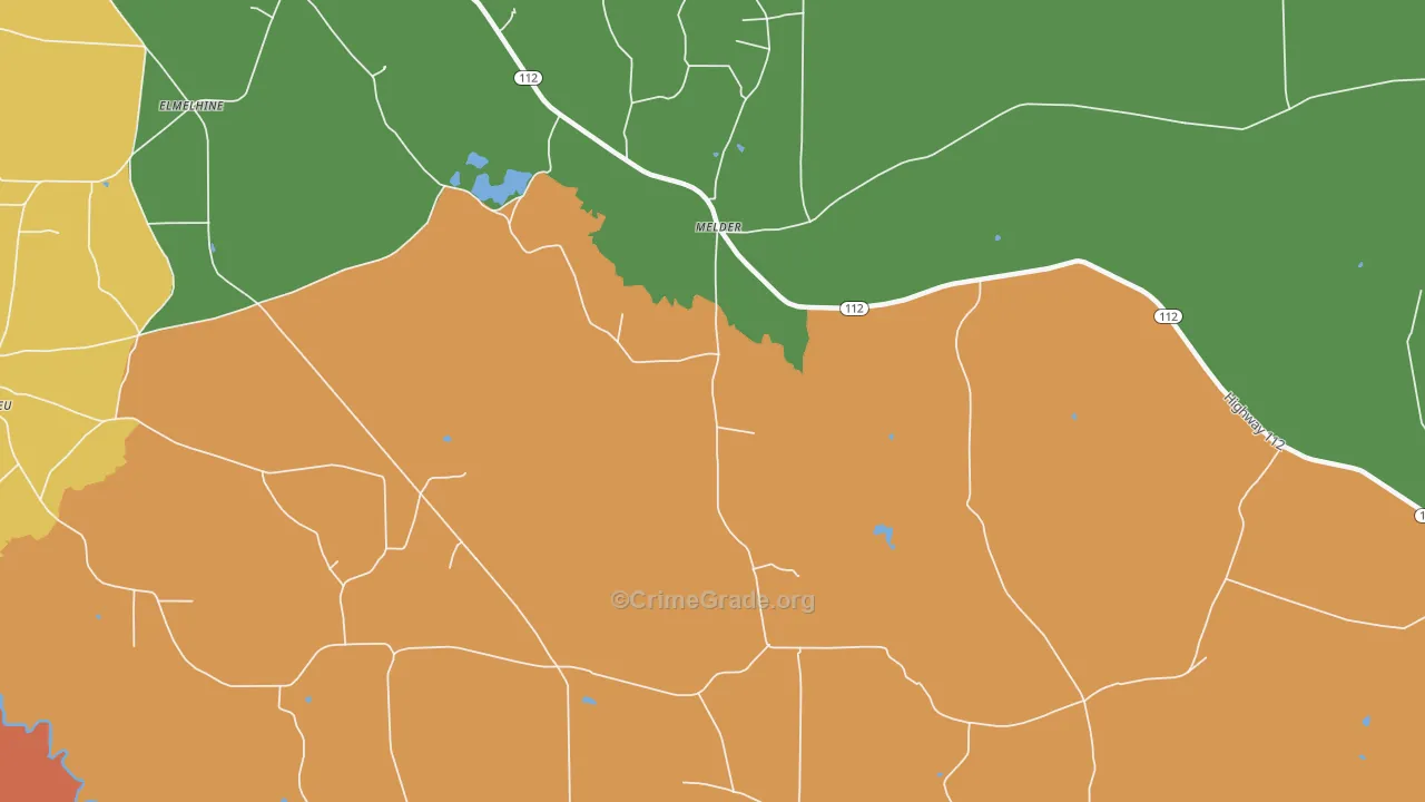 Melder, LA Map of Theft Rates
