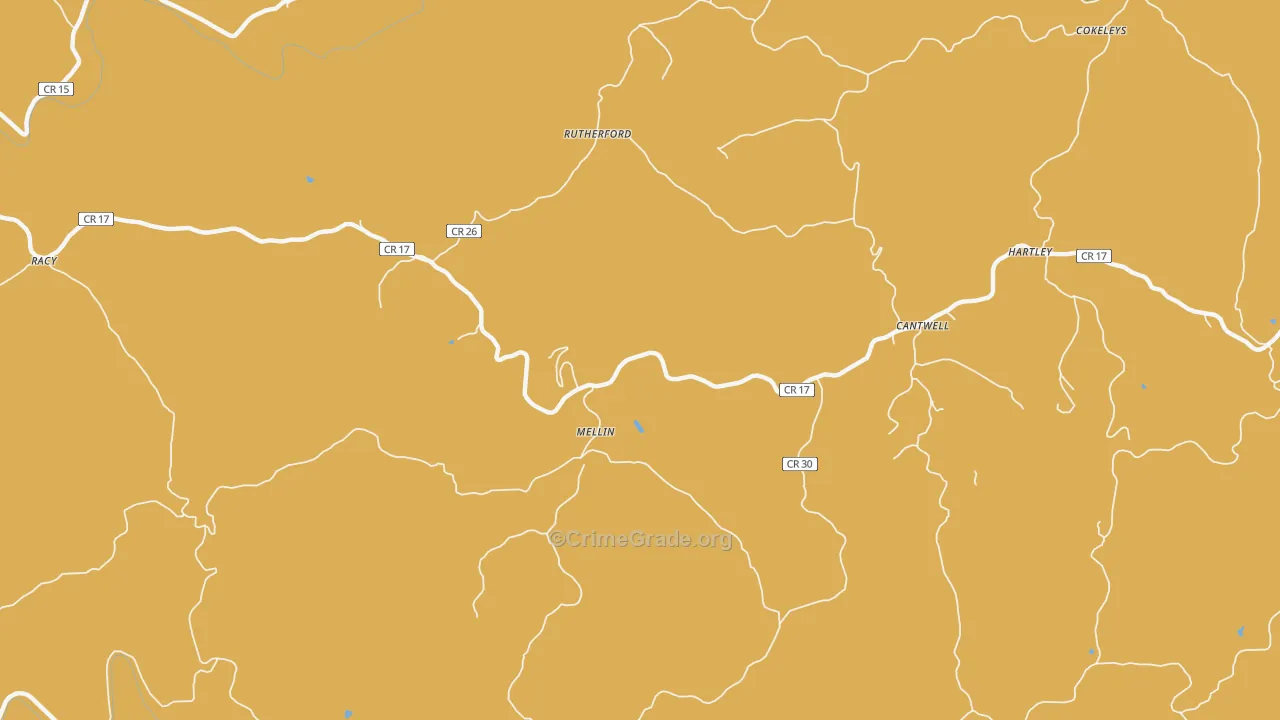 Mellin, WV Map of Theft Rates