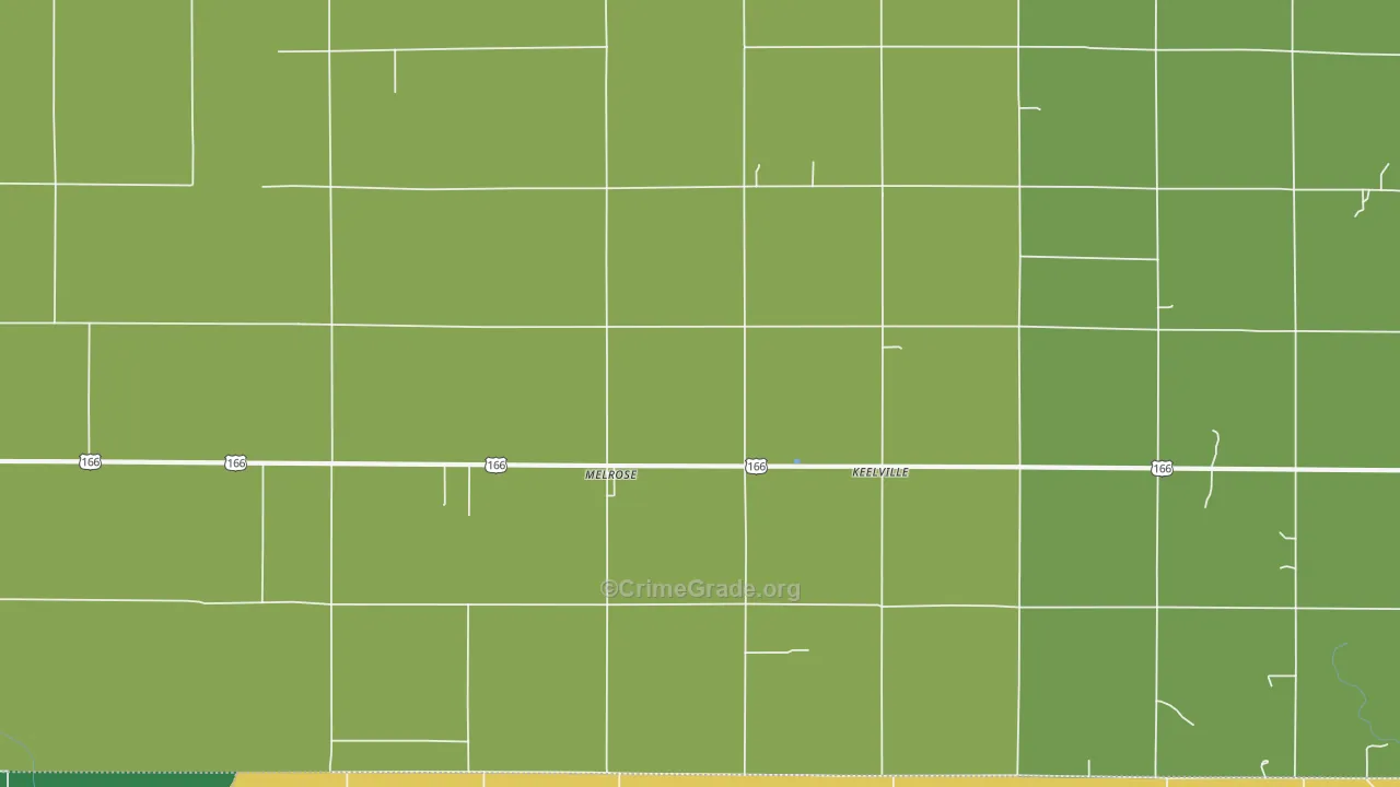 Melrose, KS Map of Theft Rates