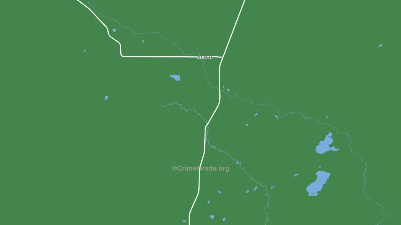 Melville, MT Map of Theft Rates