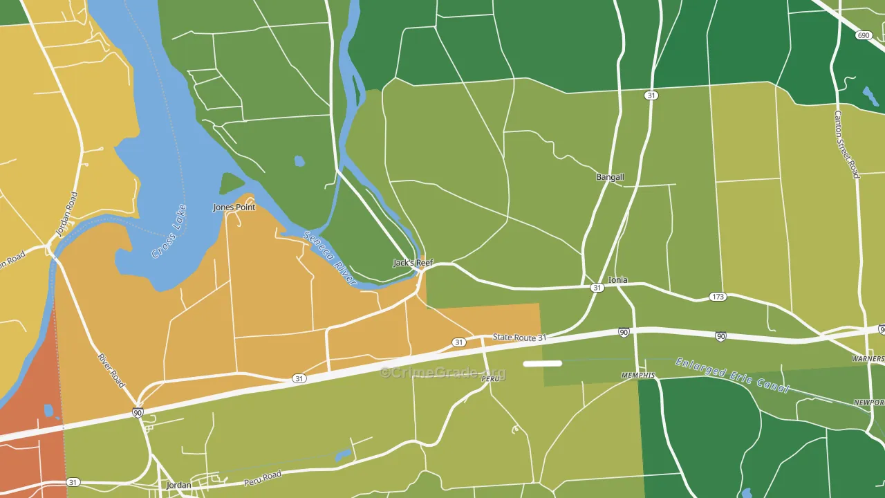 Memphis, NY Map of Theft Rates