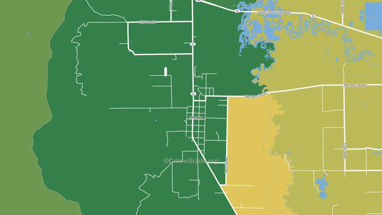 Mendon, UT Map of Theft Rates