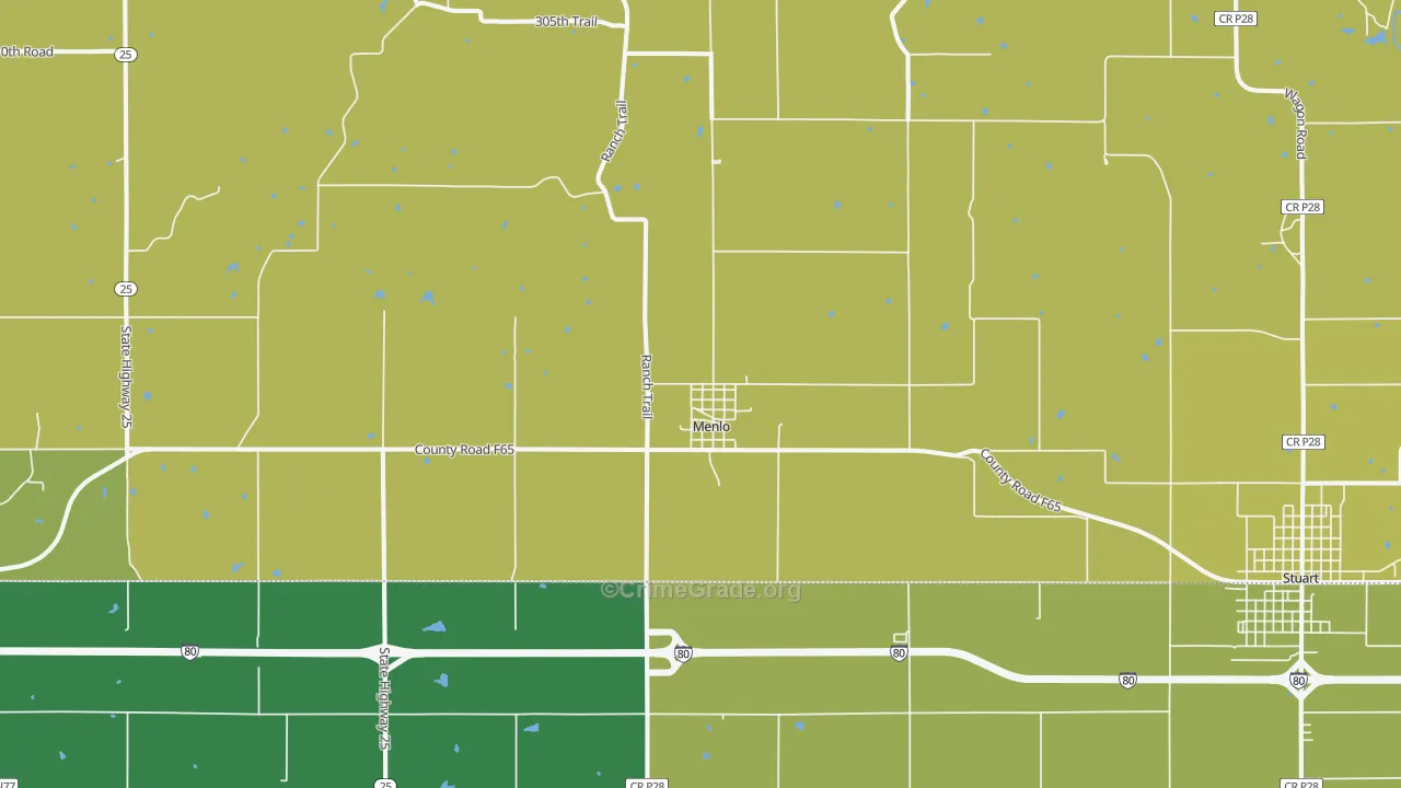 Menlo, IA Map of Theft Rates