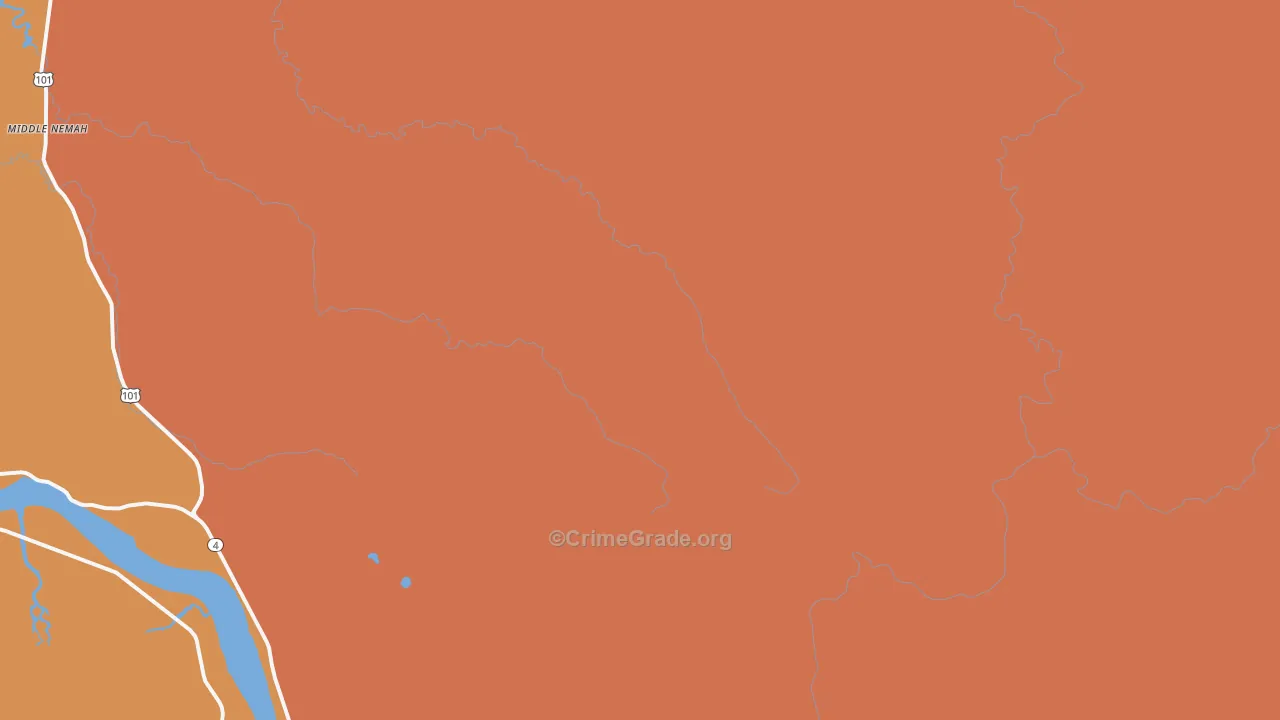 Menlo, WA Map of Theft Rates