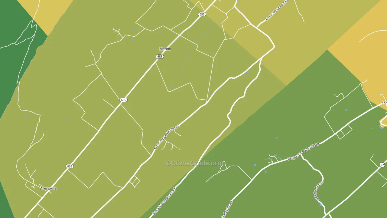 Menno, PA Map of Theft Rates