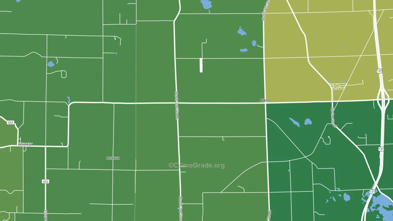 Mentha, MI Map of Theft Rates