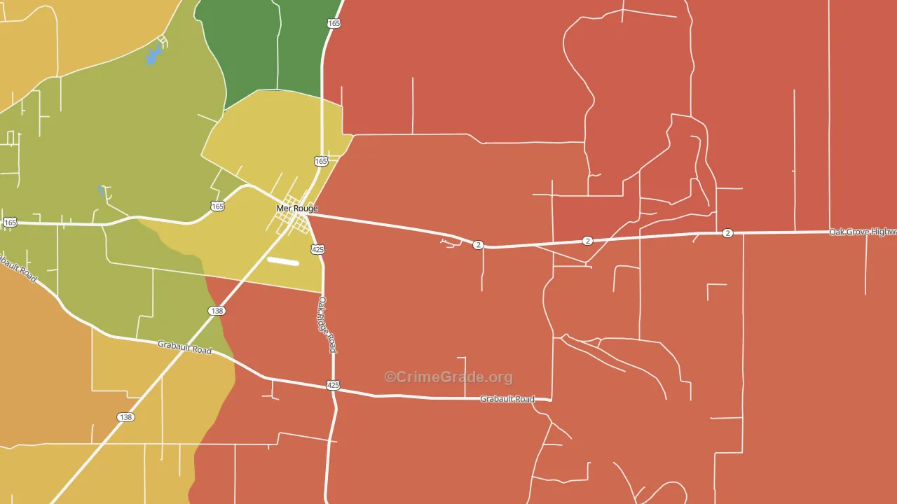 Mer Rouge, LA Map of Theft Rates