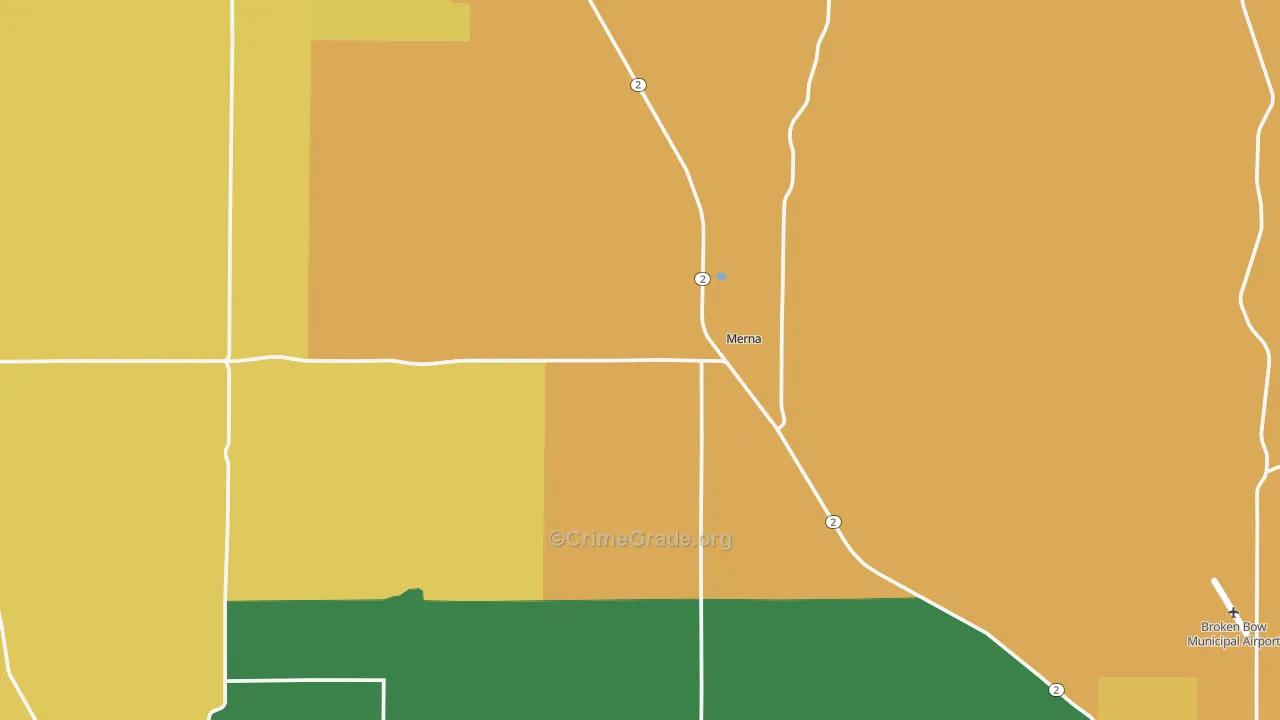 Merna, NE Map of Theft Rates