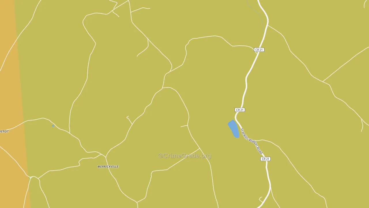 Merrickville, NY Map of Theft Rates