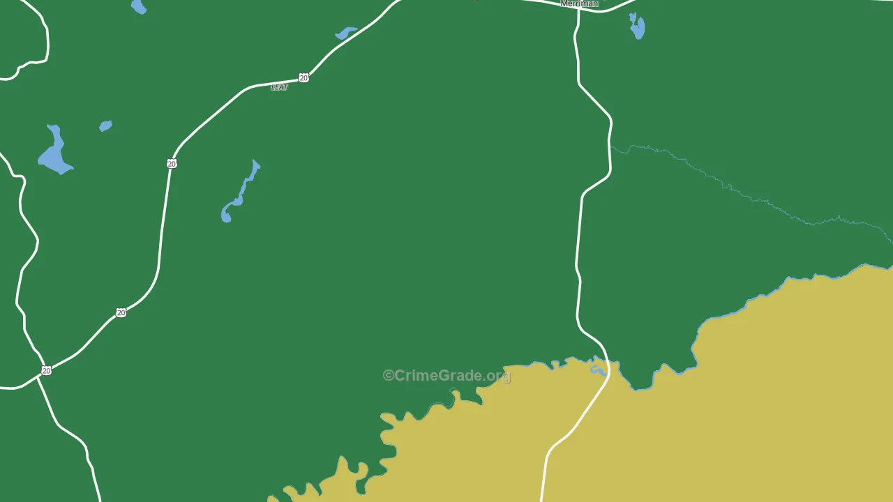Merriman, NE Map of Theft Rates
