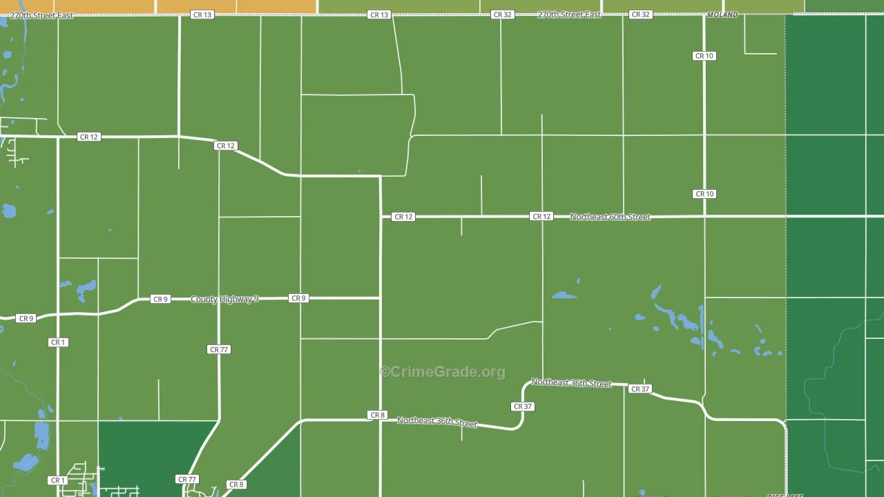 Merton, MN Map of Theft Rates