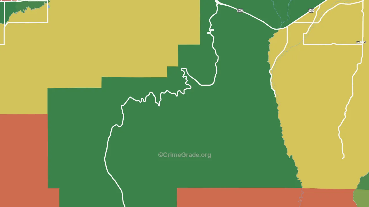 Mesa Verde National Park, CO Map of Theft Rates