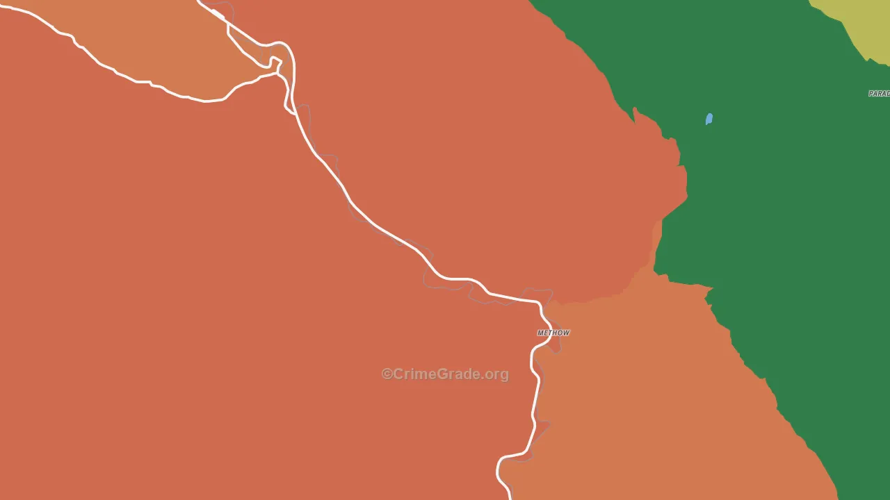 Methow, WA Map of Theft Rates