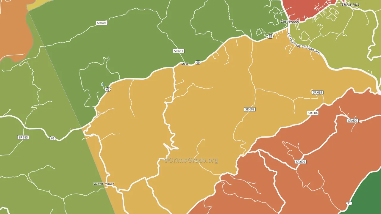 Mew, VA Map of Theft Rates