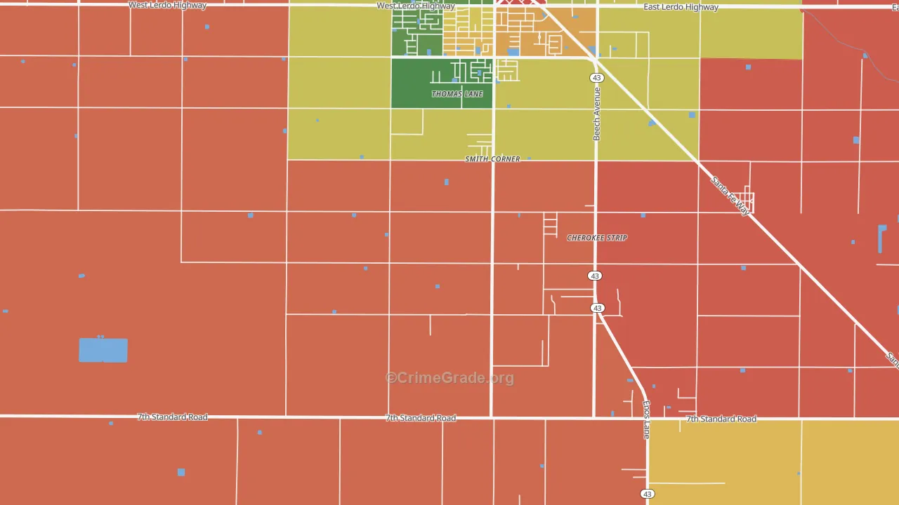 Mexican Colony, CA Map of Theft Rates