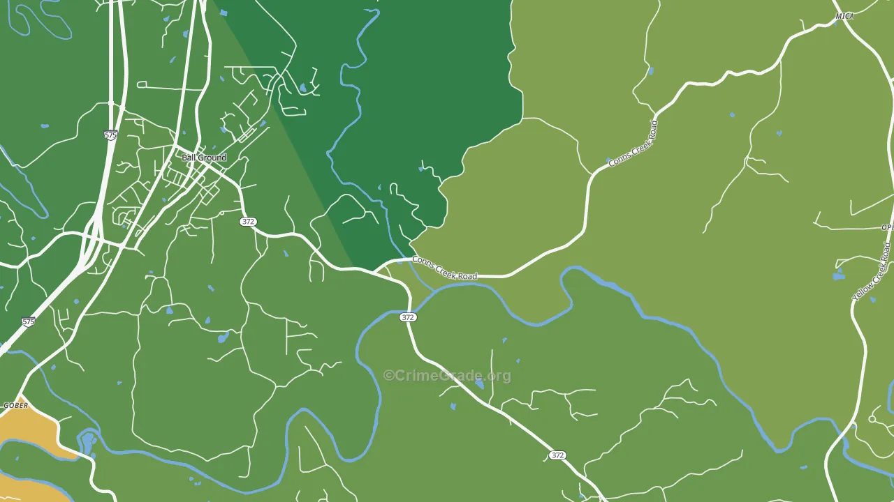 Mica, GA Map of Theft Rates