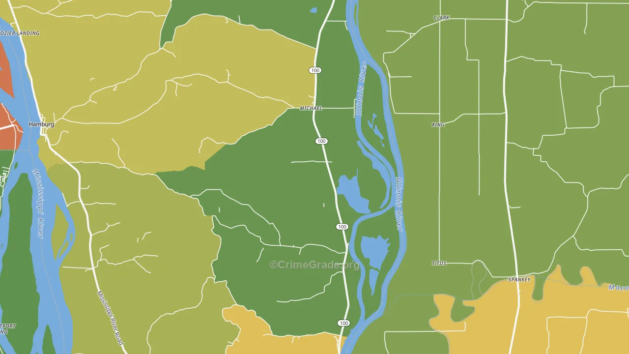 Michael, IL Map of Theft Rates