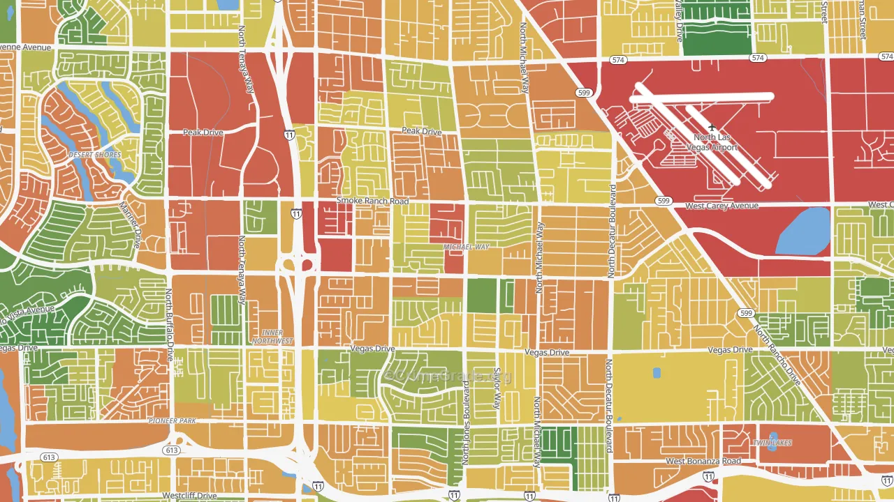 Michael Way, Las Vegas, NV Map of Theft Rates