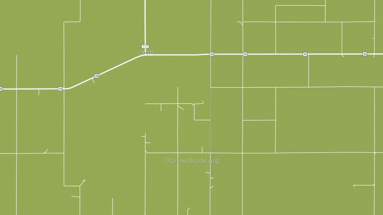 Midway, KS Map of Theft Rates