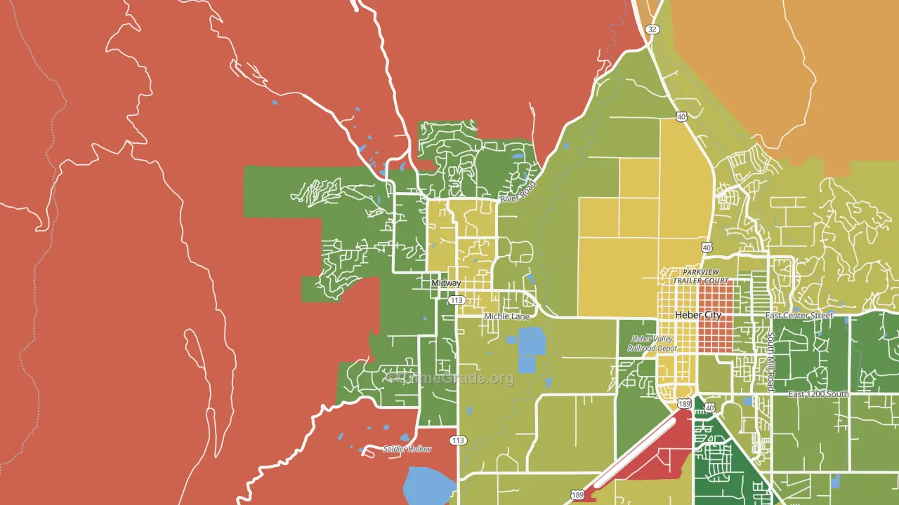Midway, UT Map of Theft Rates