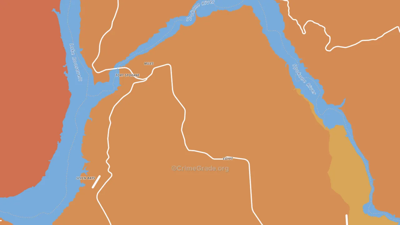Miles, WA Map of Theft Rates