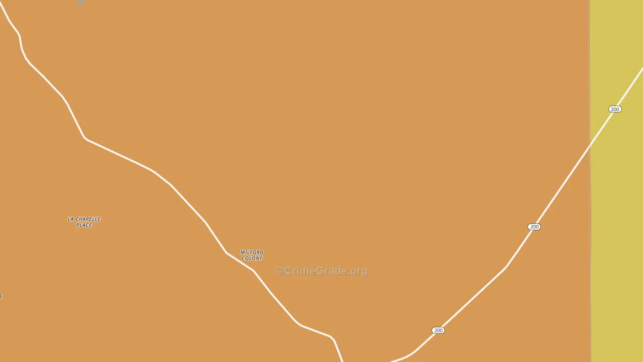 Milford Colony, MT Map of Theft Rates