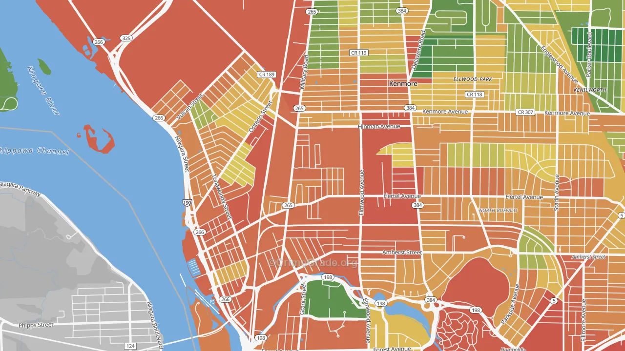 Military, Buffalo, NY Map of Theft Rates