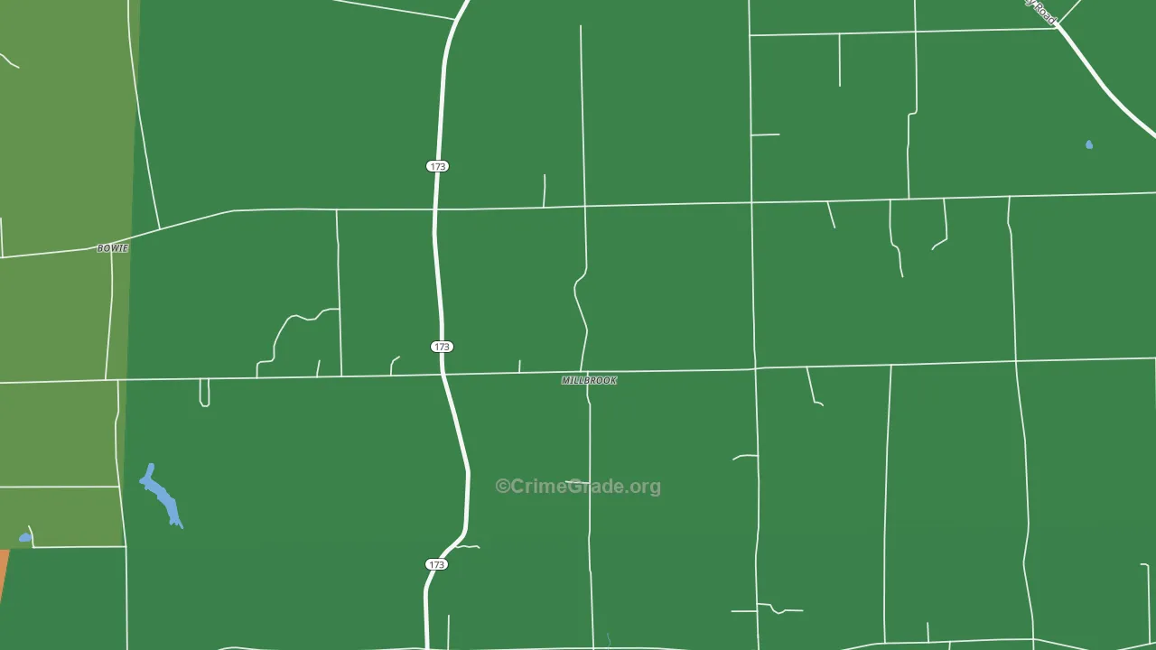 Millbrook, PA Map of Theft Rates