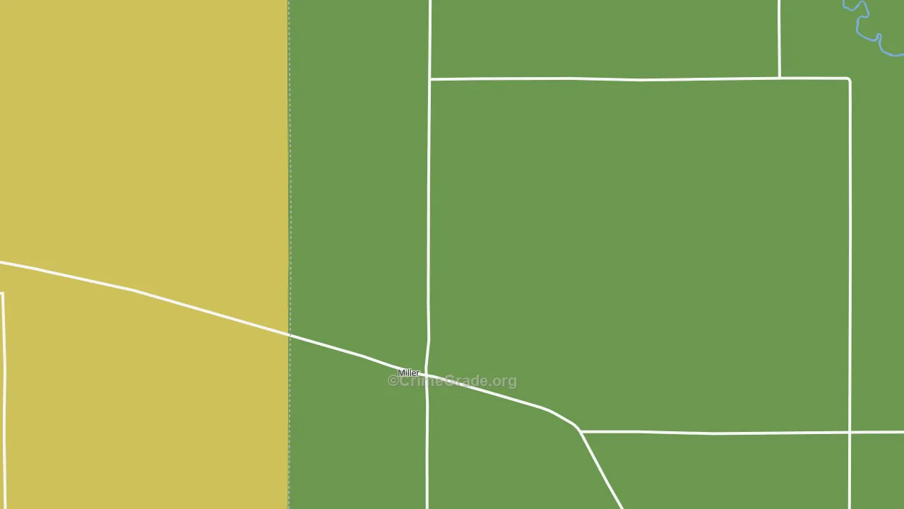 Miller, NE Map of Theft Rates