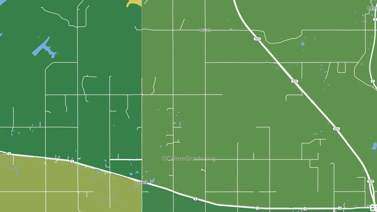 Miller, OK Map of Theft Rates