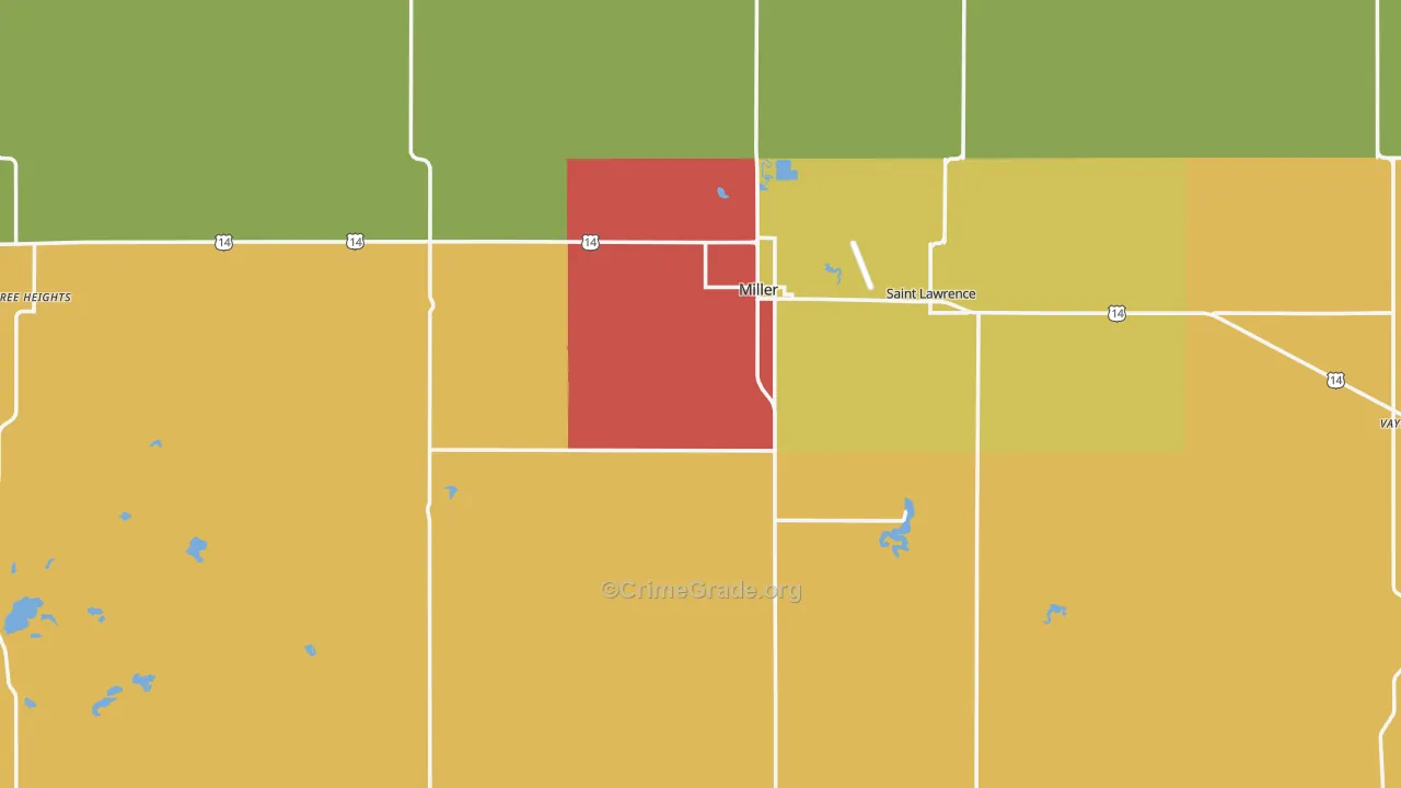 Miller, SD Map of Theft Rates