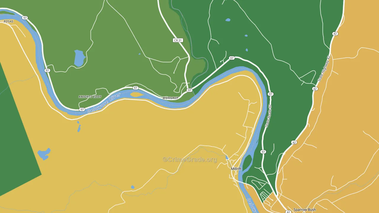 Millrift, PA Map of Theft Rates