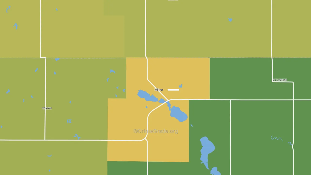 Milnor, ND Map of Theft Rates