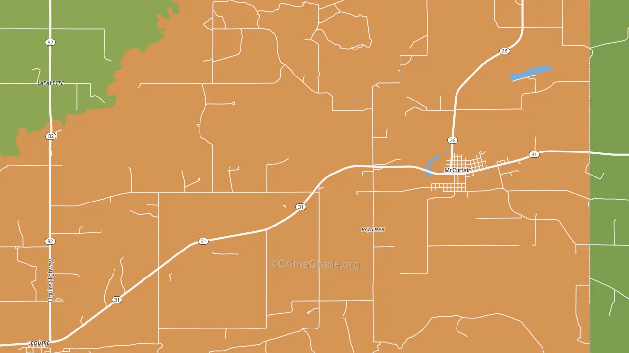 Milton, OK Map of Theft Rates