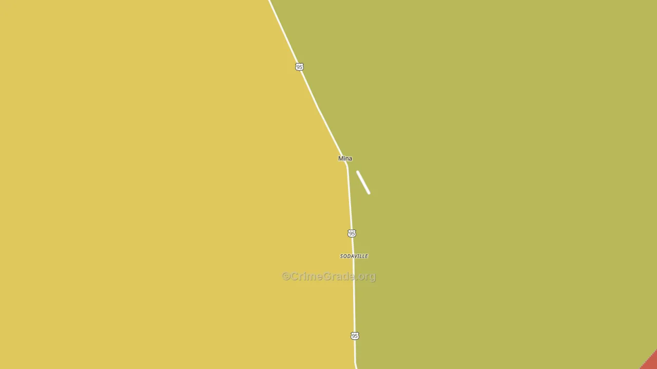 Mina, NV Map of Theft Rates