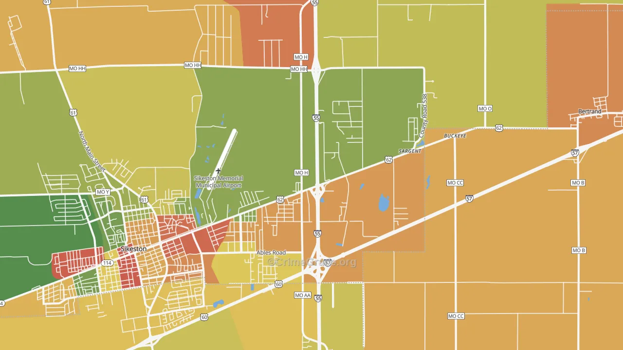 Miner, MO Map of Theft Rates