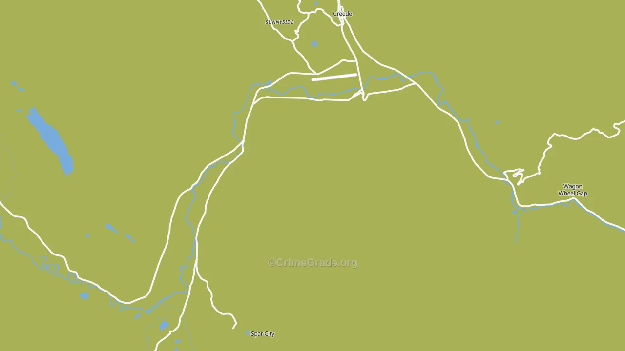Mineral County, CO Map of Theft Rates