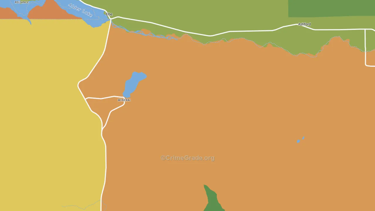 Mineral, WA Map of Theft Rates