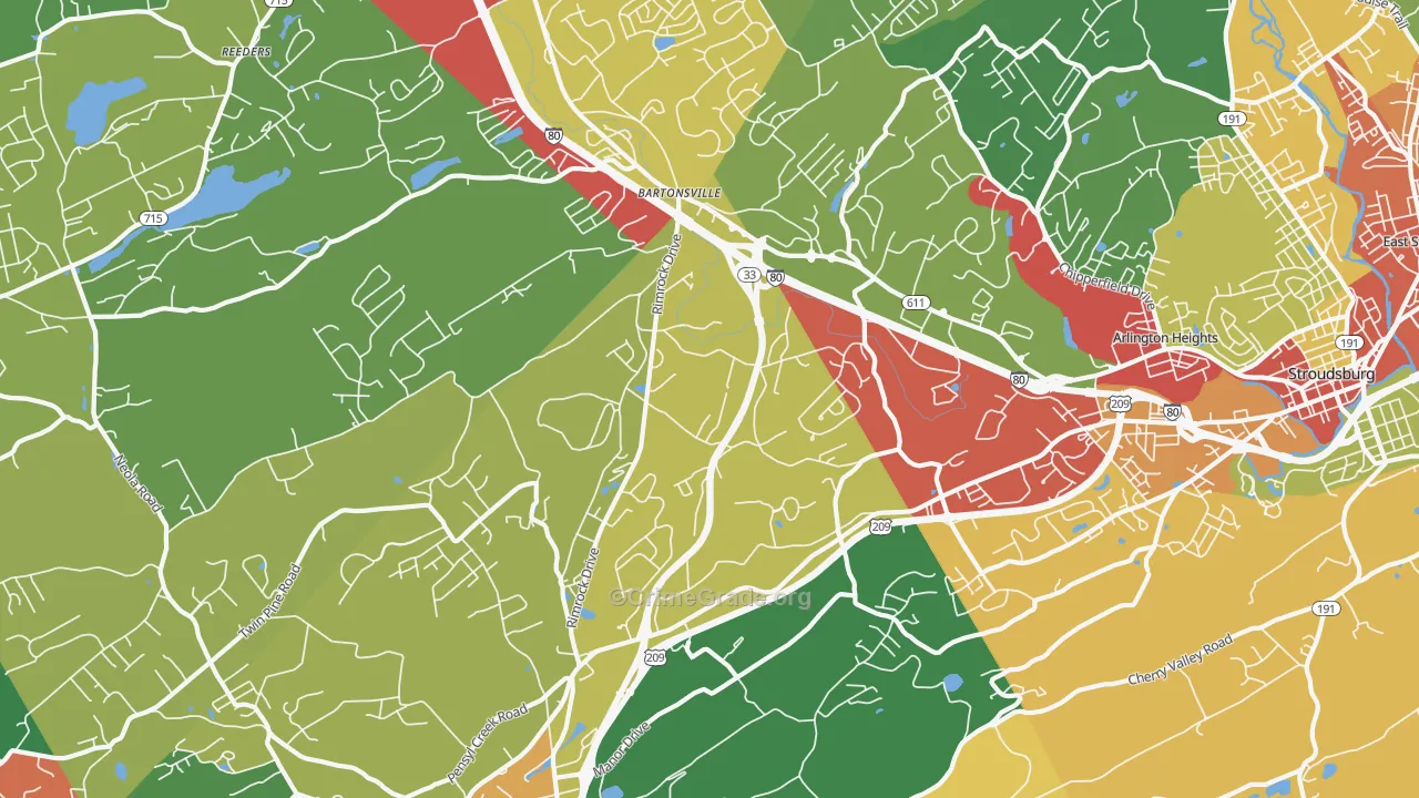 Minisink Hills, PA Map of Theft Rates