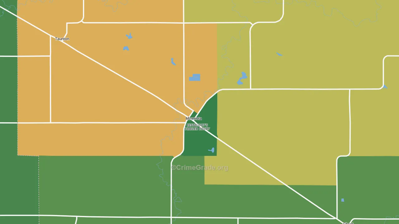 Minneota, MN Map of Theft Rates