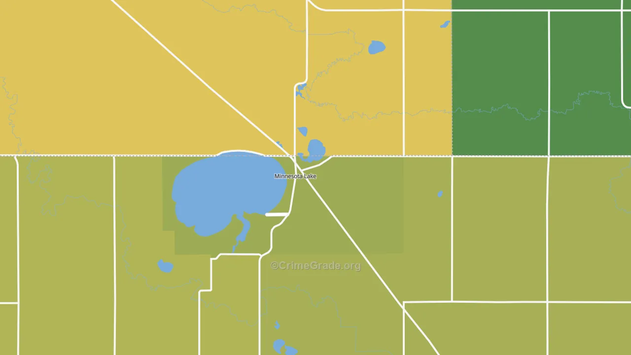 Minnesota Lake, MN Map of Theft Rates